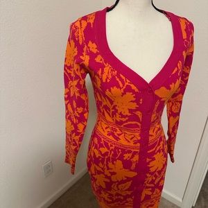 Sexy Orange Sweater Mini Dress